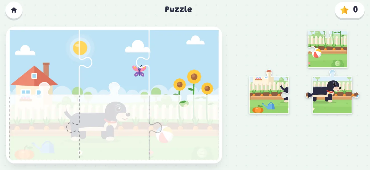 A puzzle with real jigsaw pieces